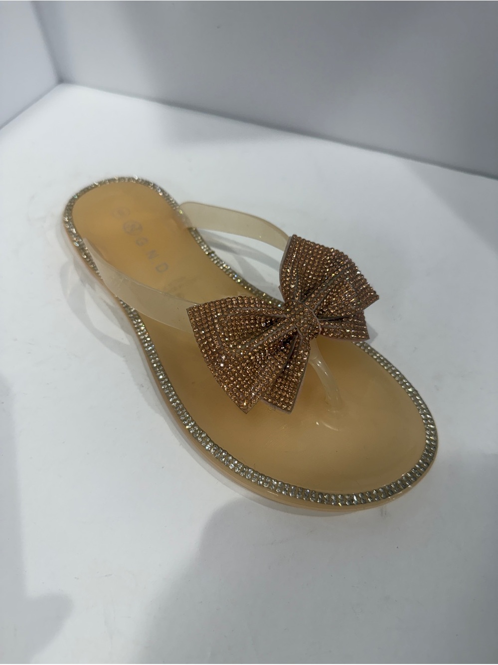 Nude Bowl  Jelly Flip Flop Sandal - Pink/Blue